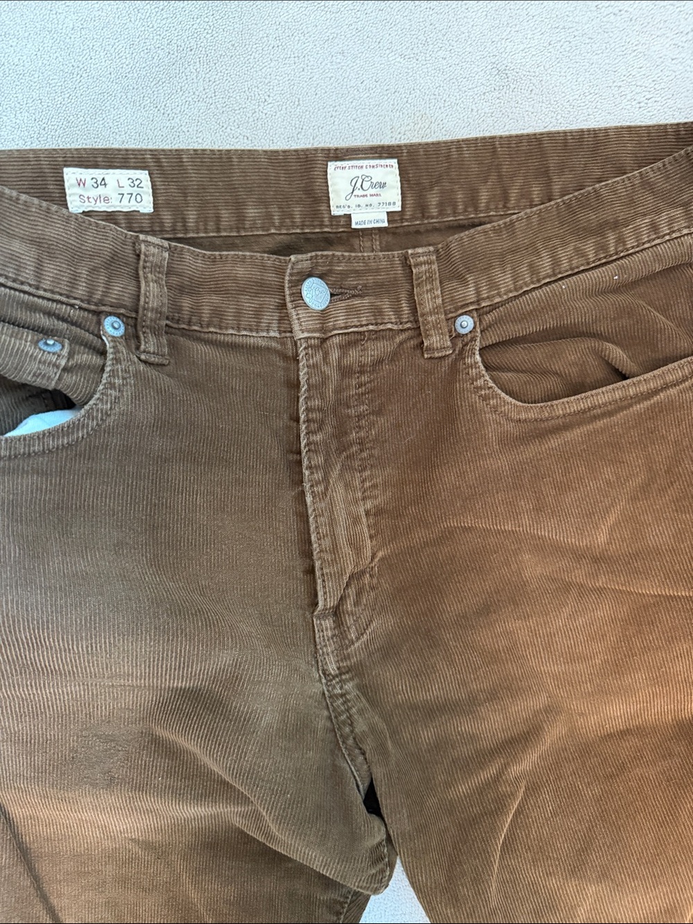 Brown Corduroy Straight-Leg Pants - Picture 2 of 7